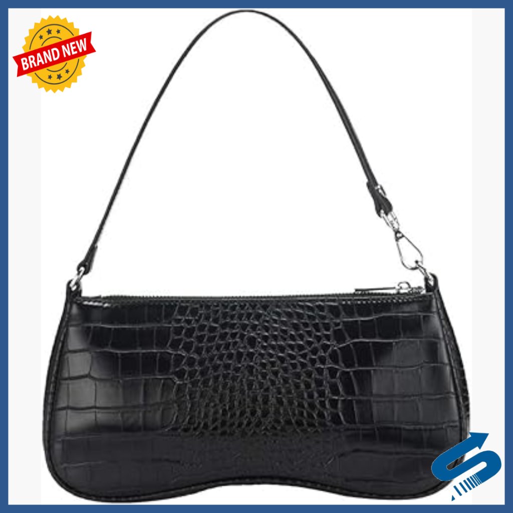 Vegan Leather Shoulder Bag Baguette Style Fashion Handbag